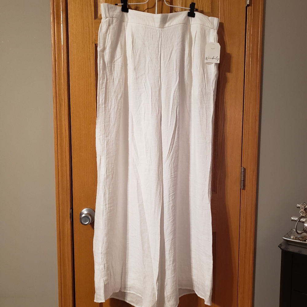 Women's White Palazzo Pants